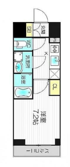 プランドール新大阪PARKレジデンス(1K) 5階の間取り図