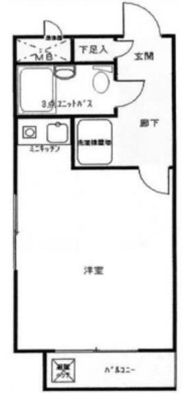 ライオンズマンション赤羽西第2(1R) 5階の間取り図