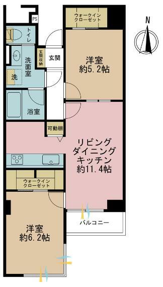 ライオンズマンション大森(2LDK) 12階の間取り図