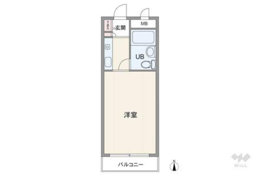 ジョイフル武庫之荘1(1R) 4階の間取り図