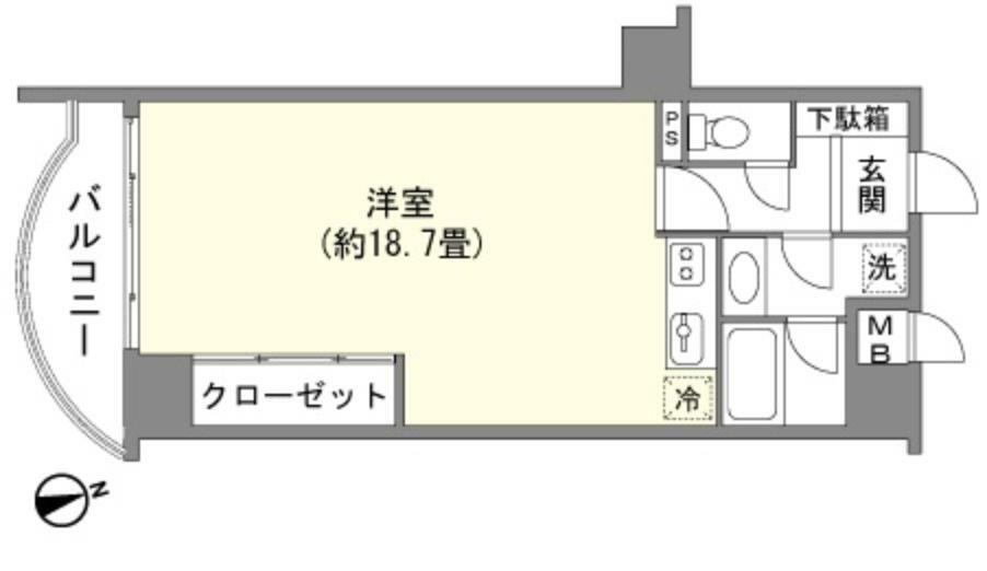 エスカール御宿(1R) 11階の間取り図