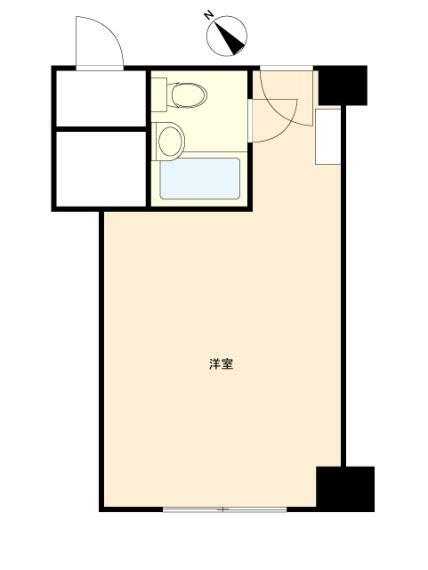 秀和赤坂レジデンシャルホテル(1R) 5階の間取り図