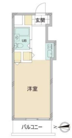 エヴェナール横浜(1R) 3階の間取り図