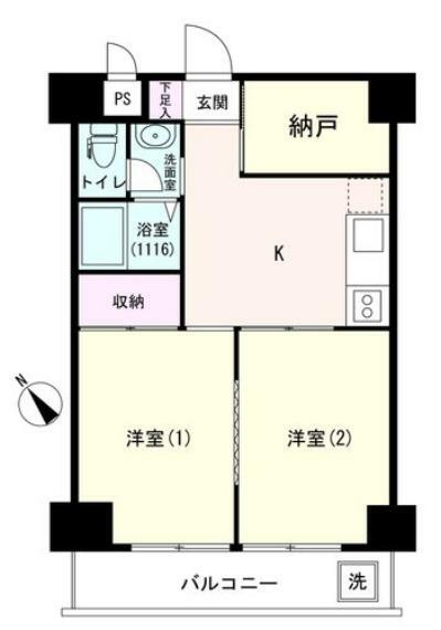 新大塚タウンプラザ(2K) 2階の内観