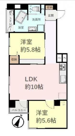 高円寺ダイヤモンドマンション(3LDK) 10階の間取り図