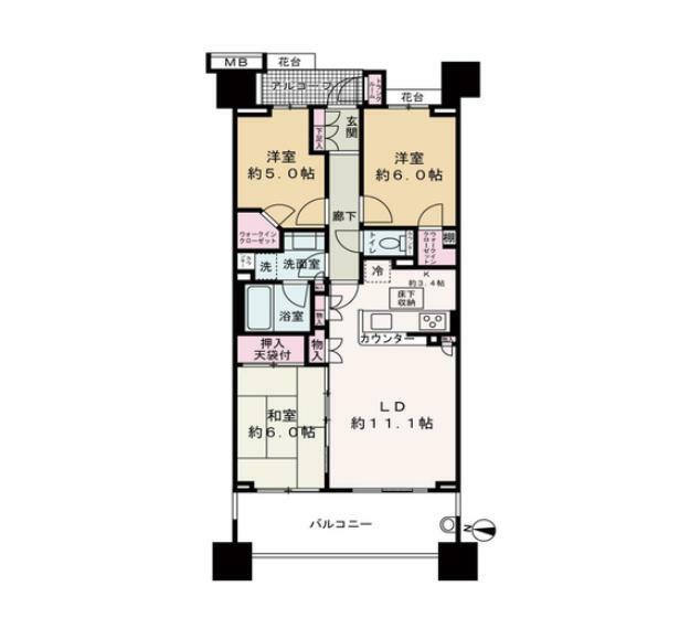 全居室収納付、WIC×2、床下収納有彡アルコープ部分にトランクルームも有ります！