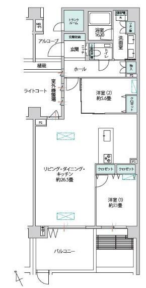 エルザ鎌倉(2LDK) 4階の間取り図
