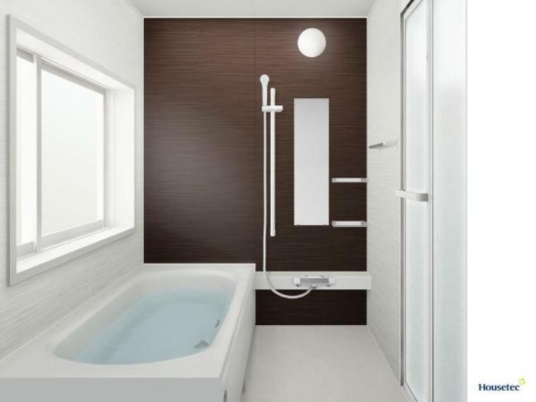 【同仕様画像】浴室はハウステック製の新品のユニットバスに交換します。足を伸ばせる1坪サイズの広々とした浴槽で、1日の疲れをゆっくり癒すことができますよ。