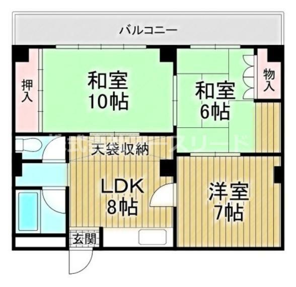 シャトー錦(3DK) 4階の内観