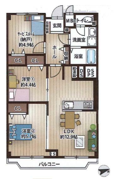 間取図です。図面と異なる場合は現況を優先させていただきます。