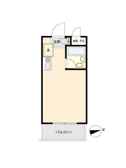 モナーク二俣川リバーサイドマンション(1R) 1階の間取り図
