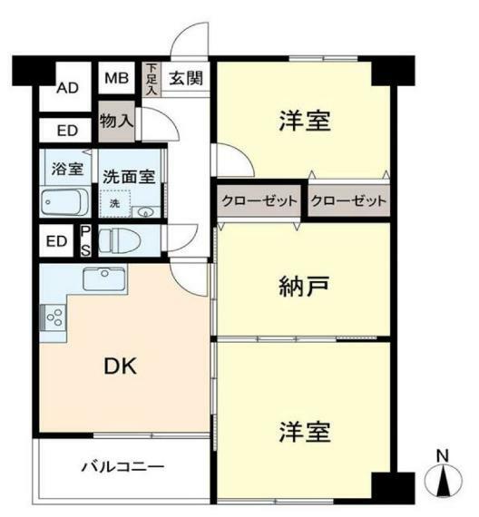 中古マンションの2DKは、コンパクトなスペースで、経済的な暮らしをしたい独身者又は2人家族向けにはおすすめの物件です。またマンションのセキュリティや防災面から、安心して暮らせることがメリットです。