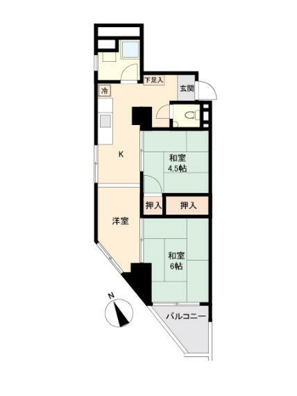ニュー荻窪マンション(3K) 7階の間取り図