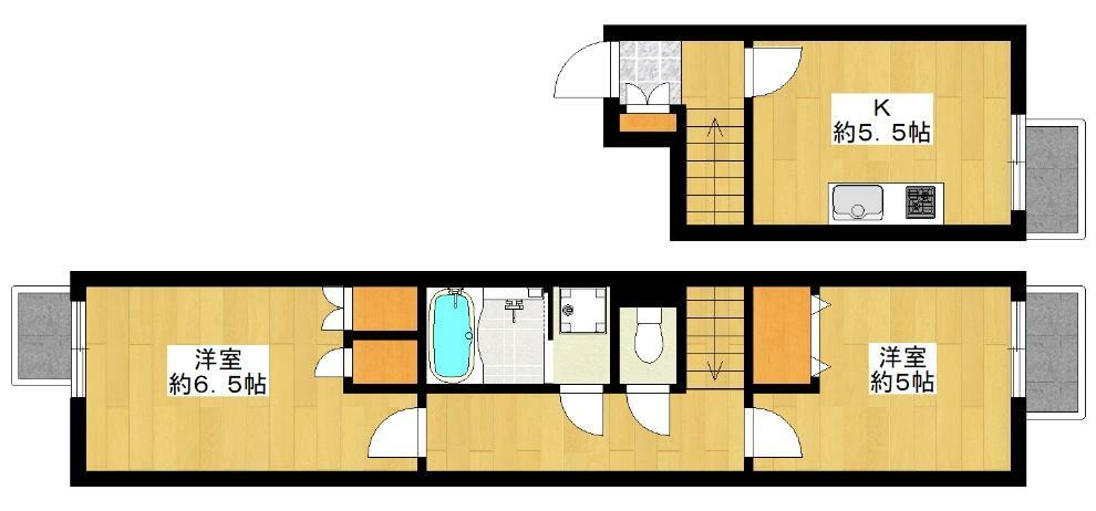 鍋屋横丁住宅(2DK) 7階の間取り図