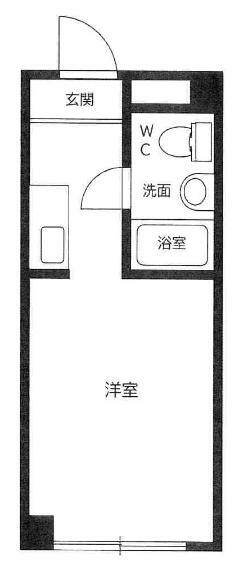 チサンマンション第3新大阪(1R) 4階の間取り図