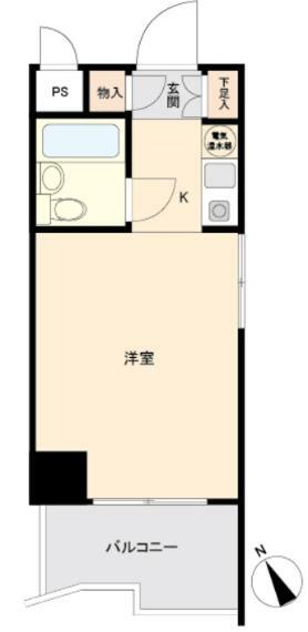 エスポワール箱崎(1R) 3階の間取り図
