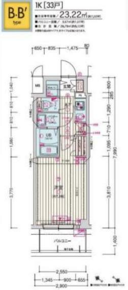 サムティ姫島FELICETO(1K) 3階の間取り図