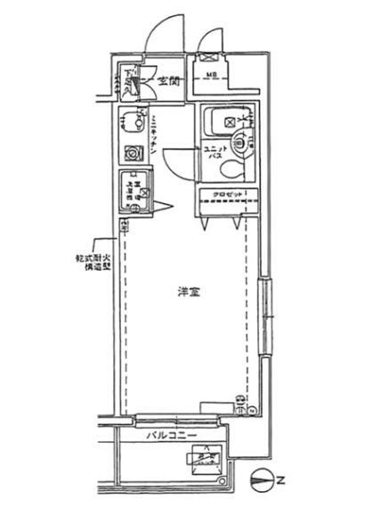 アクシルコート桜台(1R) 6階の間取り図
