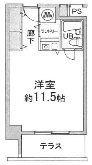 朝日プラザ新大阪(1R) 1階の間取り図