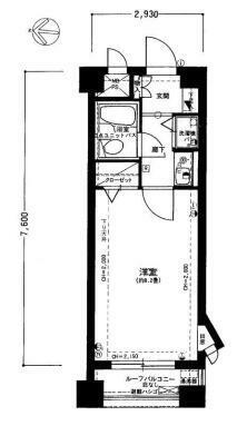 ライオンズマンション座間第2(1K) 6階の間取り図
