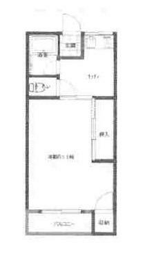 池島町住宅(1K) 2階の間取り図