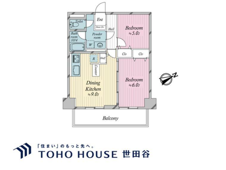 ローヤルマンション三軒茶屋(2DK) 10階の間取り図