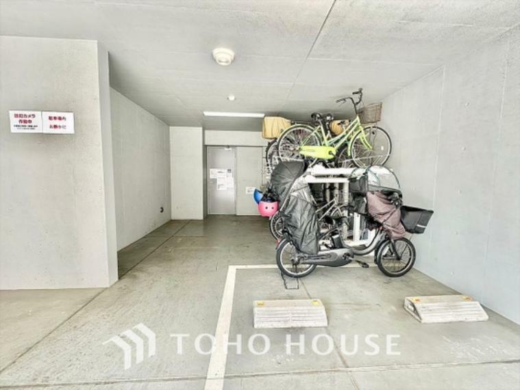 大切な自転車を置いておけるスペースがあります。