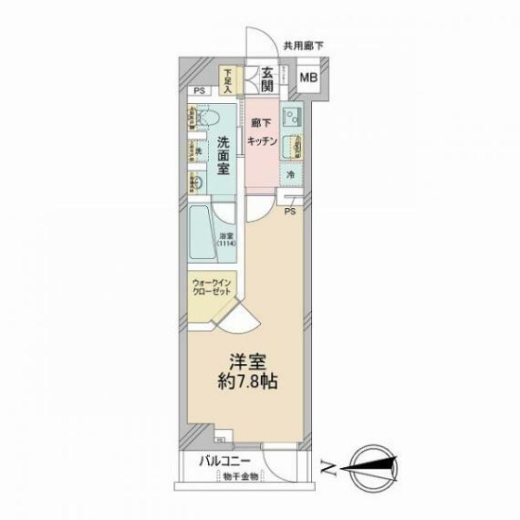 ステージグランデ新中野アジールコート(1K) 5階の間取り図