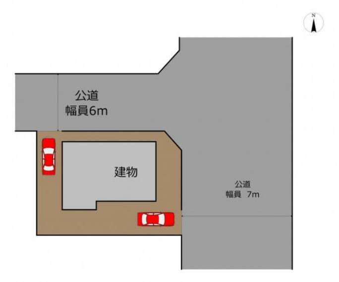【区画図】RF後、駐車場は2台になる予定です。