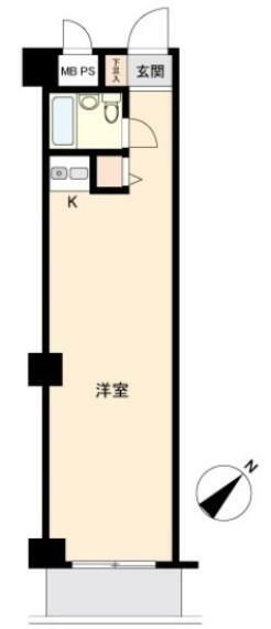 常盤台パークハイツ(1R) 1階の間取り図