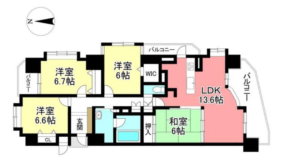 ライオンズマンション豊田栄町(4LDK) 4階の内観