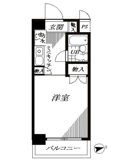 モナークマンション武蔵新城第2(1R) 6階の内観