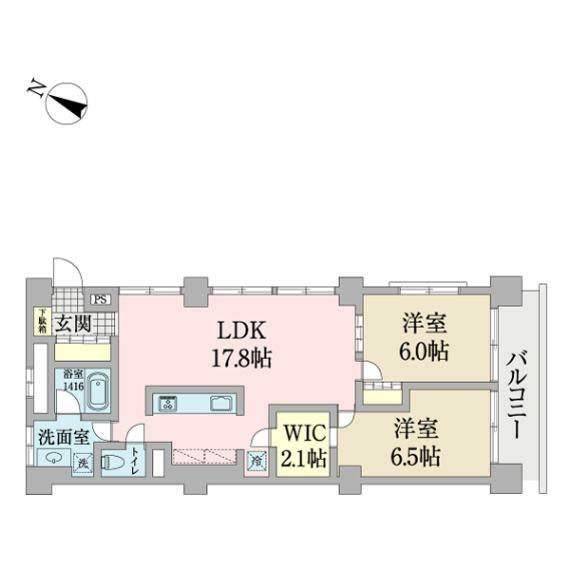 麻布第二コーポ(2LDK) 3階の内観