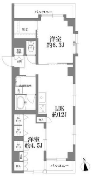 ストーク東神田(2LDK) 4階の間取り図