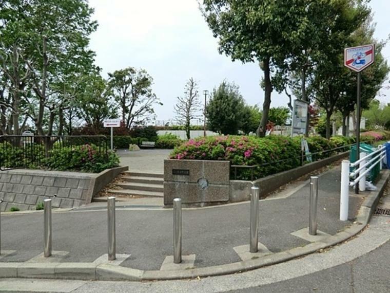 三ッ沢上町公園 神奈川スポーツセンターに隣接した小さな公園。園内の階段を下りていくと、視界が広がるポイントがあり、夜景が望めます。