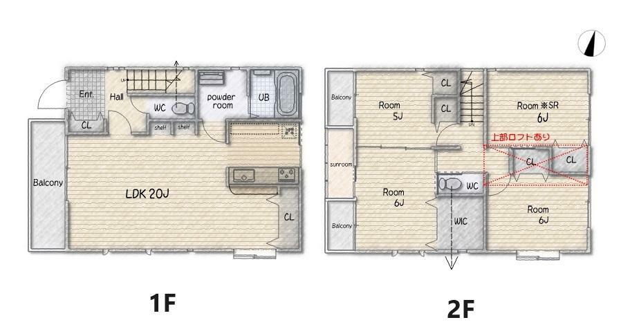 2階6畳の洋室は、納戸申請となります。