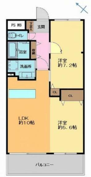 ■7階建て3階部分の南西向き住戸で陽当たり良好<BR/><BR/>■専有面積:54.43平米の2LDK