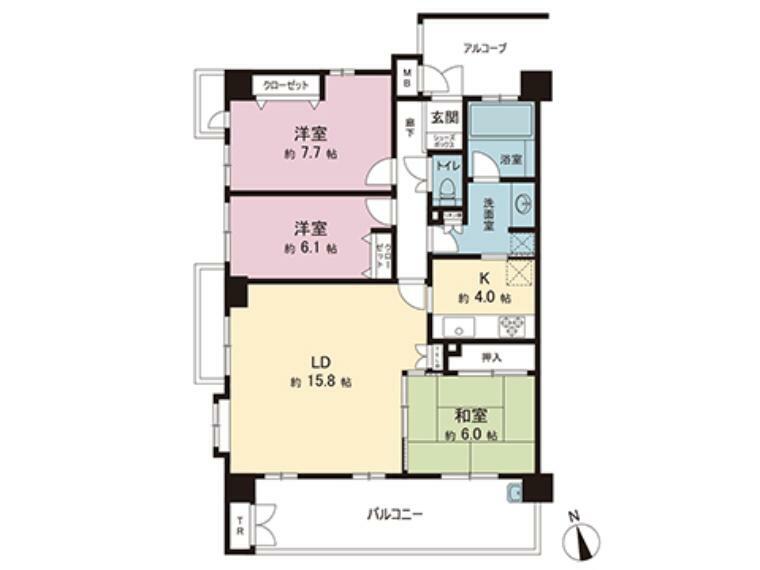 間取図です。図面と異なる場合は現況を優先させていただきます。