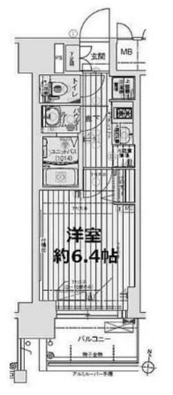 プレサンス新大阪ジェイズ(1K) 7階の間取り図