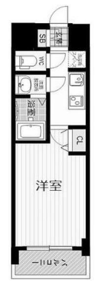 プレサンス新大阪ジェイズ(1K) 8階の間取り図