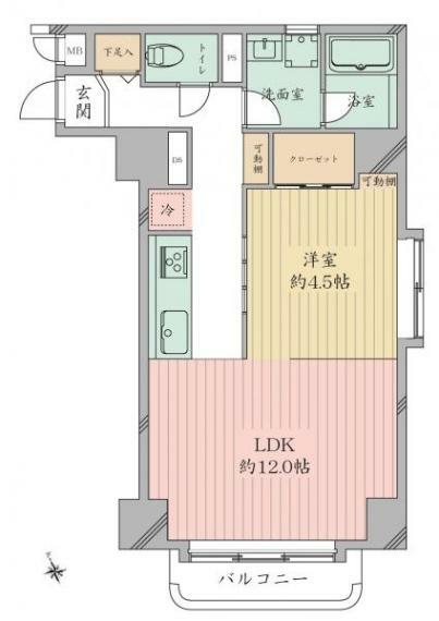 シャンボール第2大森・8階・角部屋(1LDK) 8階の内観