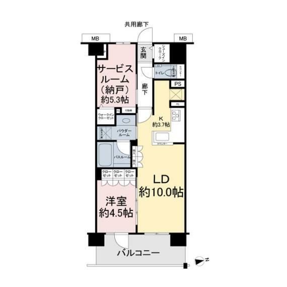 エクセレントシティ新松戸グラン(1LDK) 3階の間取り図