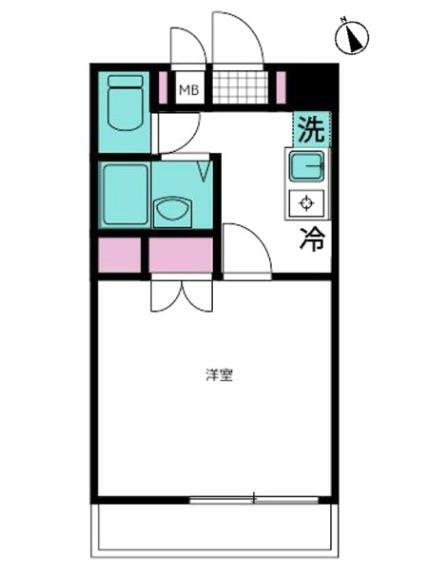 ガラ・ステージ西新宿(1K) 6階の間取り図