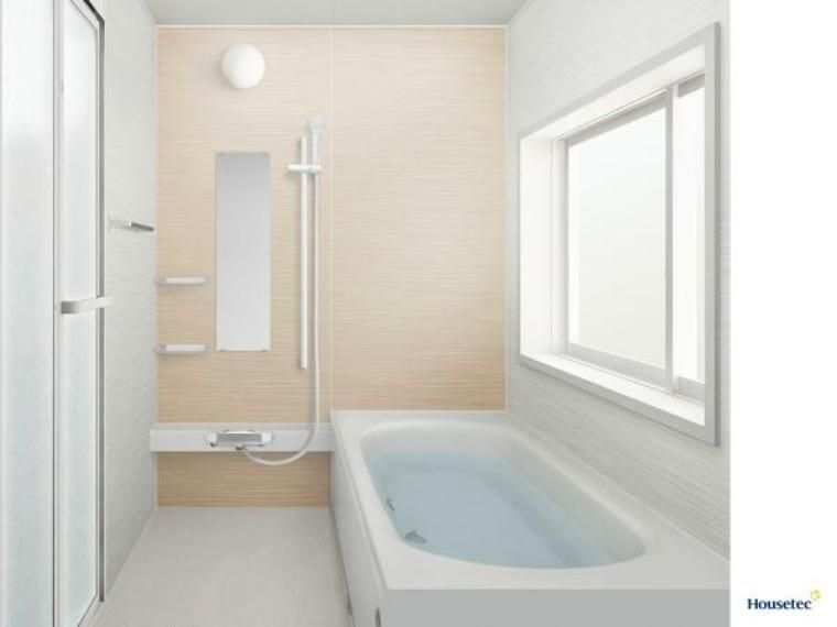 【同仕様写真】浴室はハウステック製のユニットバスに交換する予定です。新品のお風呂だと日頃の疲れもより一層癒せそうですね。