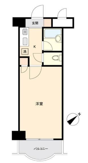オッコーコスタ高鍋(1K) 2階の間取り図