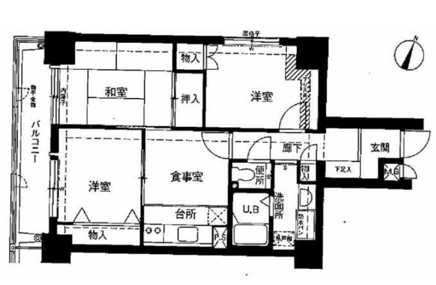 ライオンズマンション六甲道第三(3DK) 5階の内観