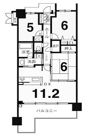 レスタージュ京都ウエストシティゲート(3LDK) 5階の間取り図