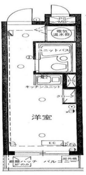 ライオンズマンション大塚第2(1R) 5階の間取り図
