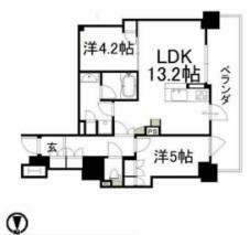 ローレルタワー御堂筋本町(2LDK) 19階の内観