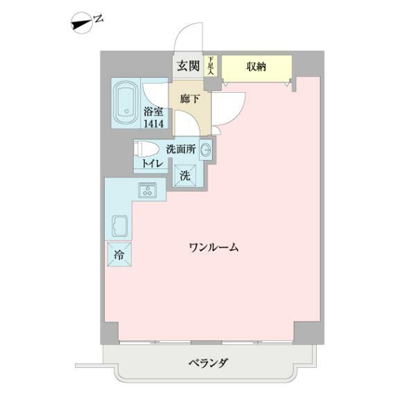 ライオンズマンション赤塚(1R) 8階の間取り図